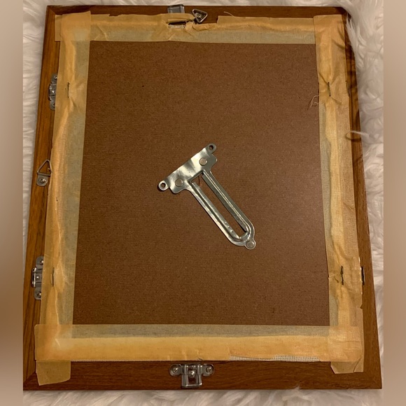 Handmade Framed Cross-Stitch Nativity Scene With Wooden Frame & Red Matting - Picture 6 of 6